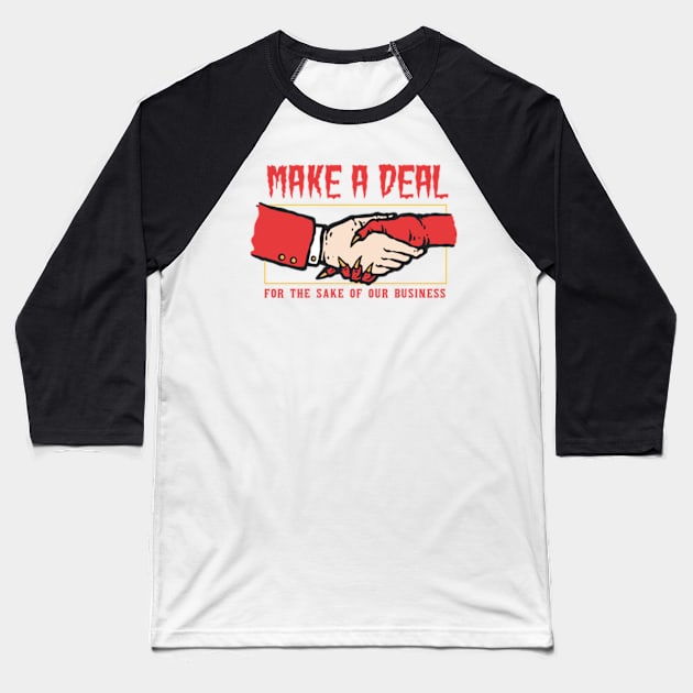 evil  Deal business Baseball T-Shirt by myvintagespace